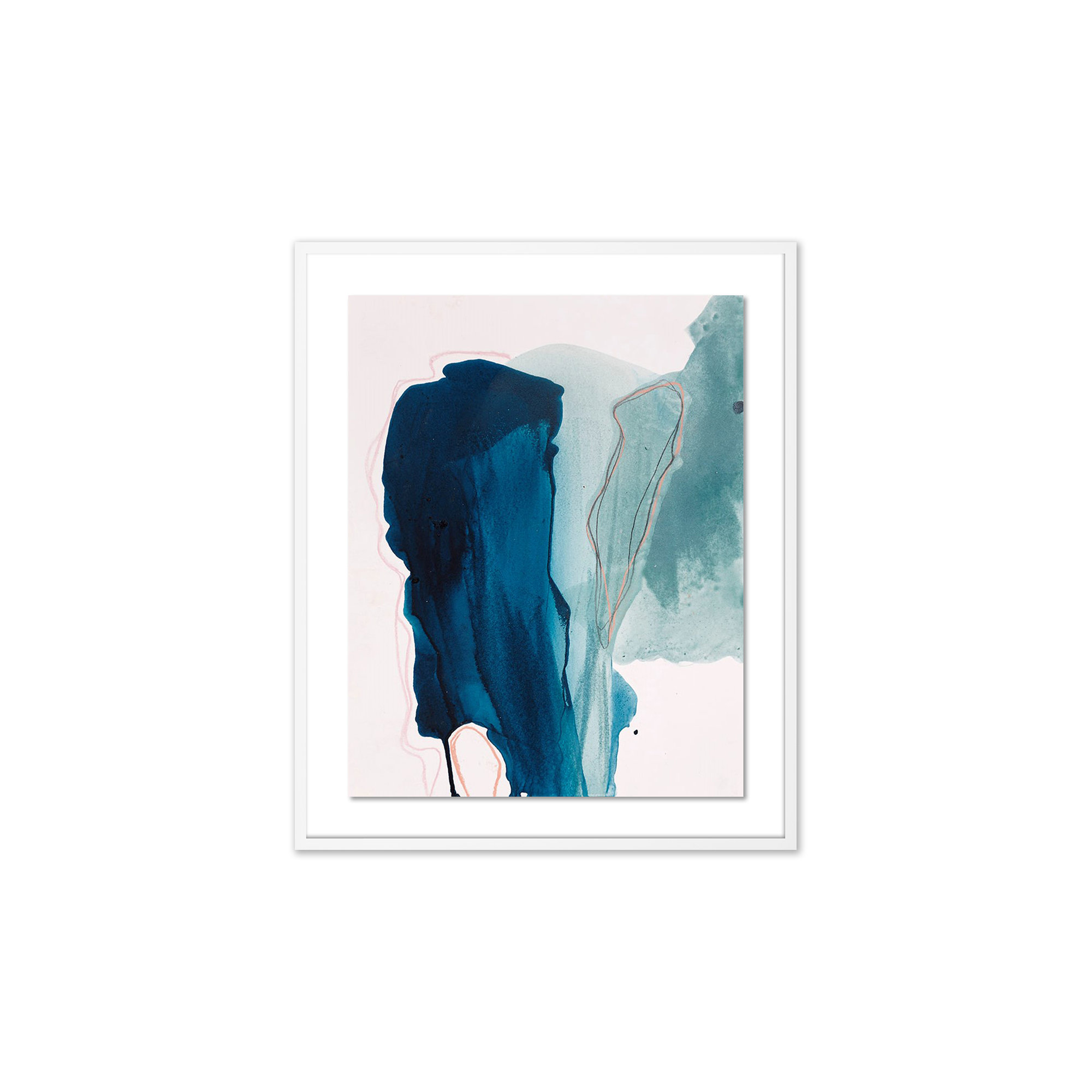Depth by Kim Whiteside, 40" H x 33" W x 2.5" D, White