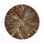 Pheasant Feathers Yellow Vegan Leather Round Coasters-409682787