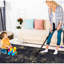 Tapis de salon - lavable, sans perte de teinture, noir teint + doré, lavable en machine de 2 pi 6 po x 10 pi, couloir