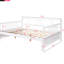 Lit de jour blanc avec pieds de soutien, structure robuste, pour la chambre à coucher et le salon, rangement supplémentaire inclus blanc, robuste et optionnel