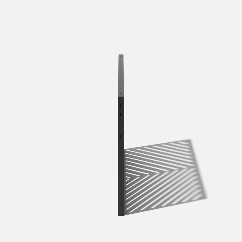 Black Modern Geometric Folding Privacy Screen Panel