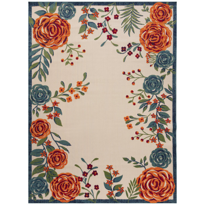Tapis d'intérieur / extérieur Nichelle, Rectangle de 10 pi x 14 pi