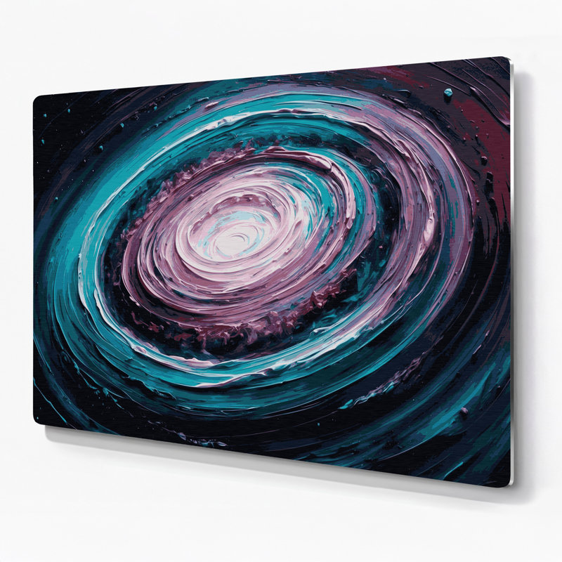 Space Ring Nebula Gray Metal Wall Art, 11" H x 14" W x 0.05" D