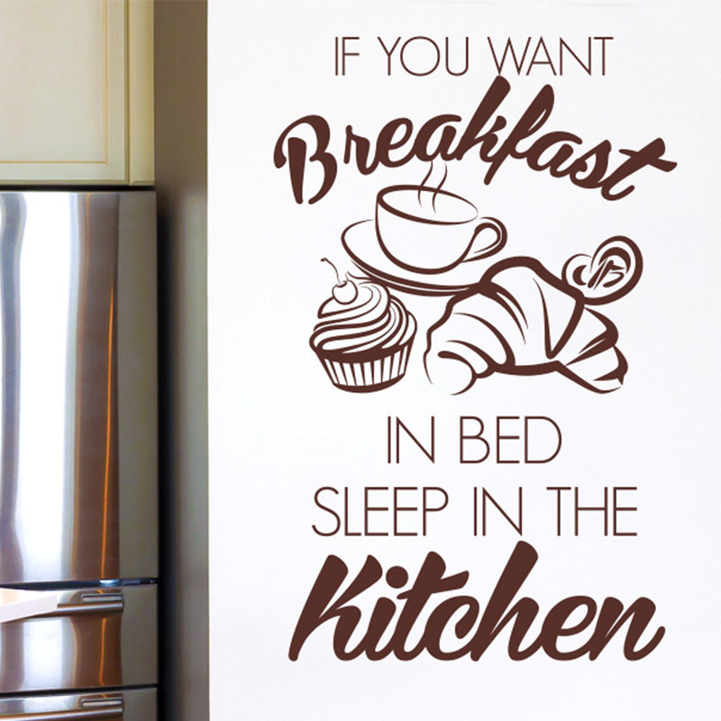 Food & Beverage Non-Wall Damaging Wall Decal, Brown