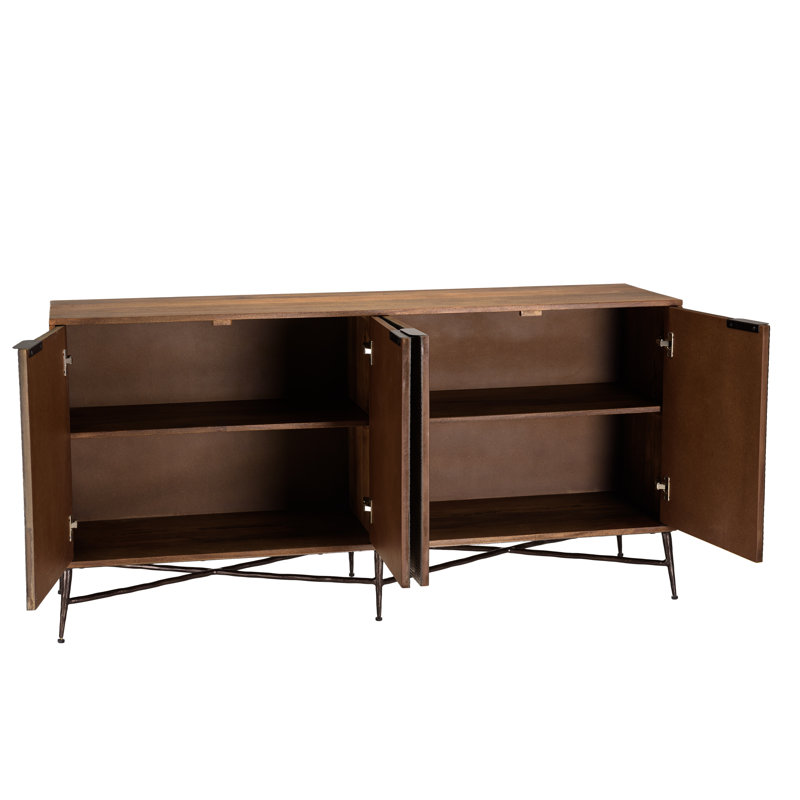 Akshaya 163cm Solid Wood Sideboard