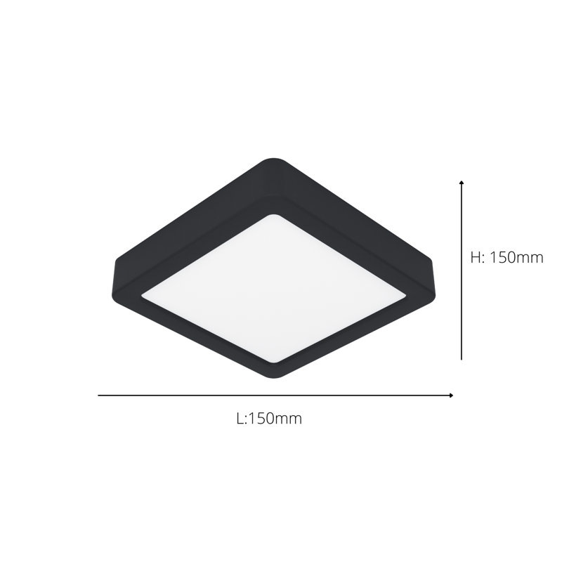 Plastic Flush Mount, Black, Matte Black