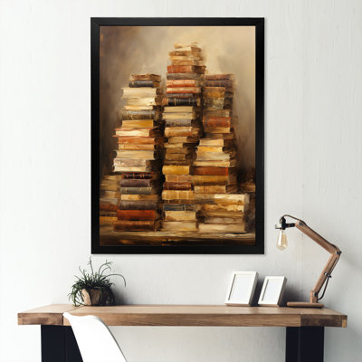 Ancienne bibliothèque de lecture mystère II - livres, art mural