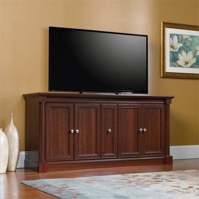 Traditional Wood Credenza TV Stand for TVs up to 70" in Cherry