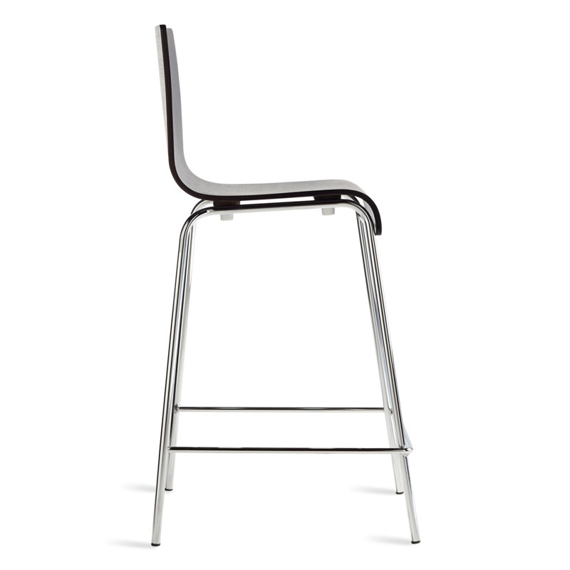 Full Back Bar & Counter Stool, Graphite Oak, Counter Stool (24.5" Seat Height)