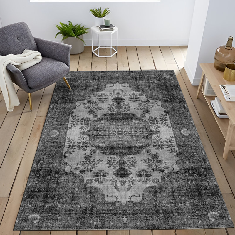 Saish Performance Washable Oriental Indoor / Outdoor Rug, Runner 2'8" x 9'11"