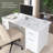 Kaionna 60” Office Desk with Drawers, Computer Office Desk with Storage, Modern Wood, White-1185649523