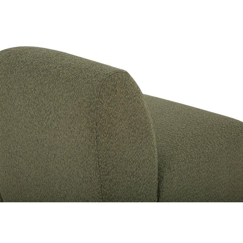 Chaise longue rembourrée Jainie, Orienté à droite, Army Performance Boucle