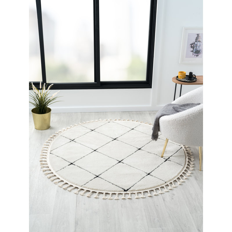 Illumina Tapis white Rug, Round 140cm