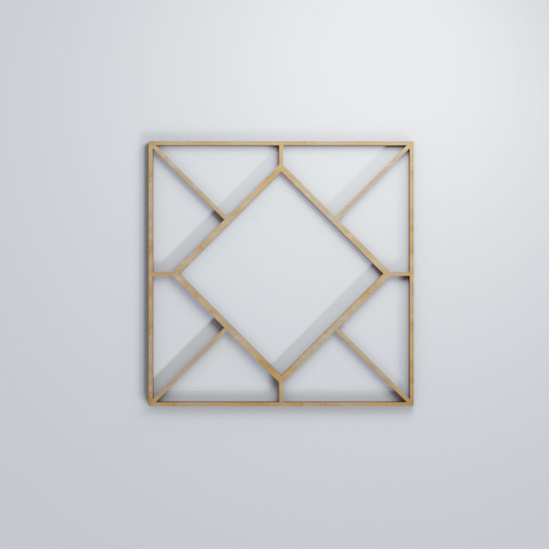 Panneaux muraux décoratifs en bois Hudson, Hickory, H 15 3/8 po x l 15 3/8 po x P 3/8 po