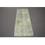 Tapis turc vintage en laine verte: petit motif oriental antique pour les vestibules
