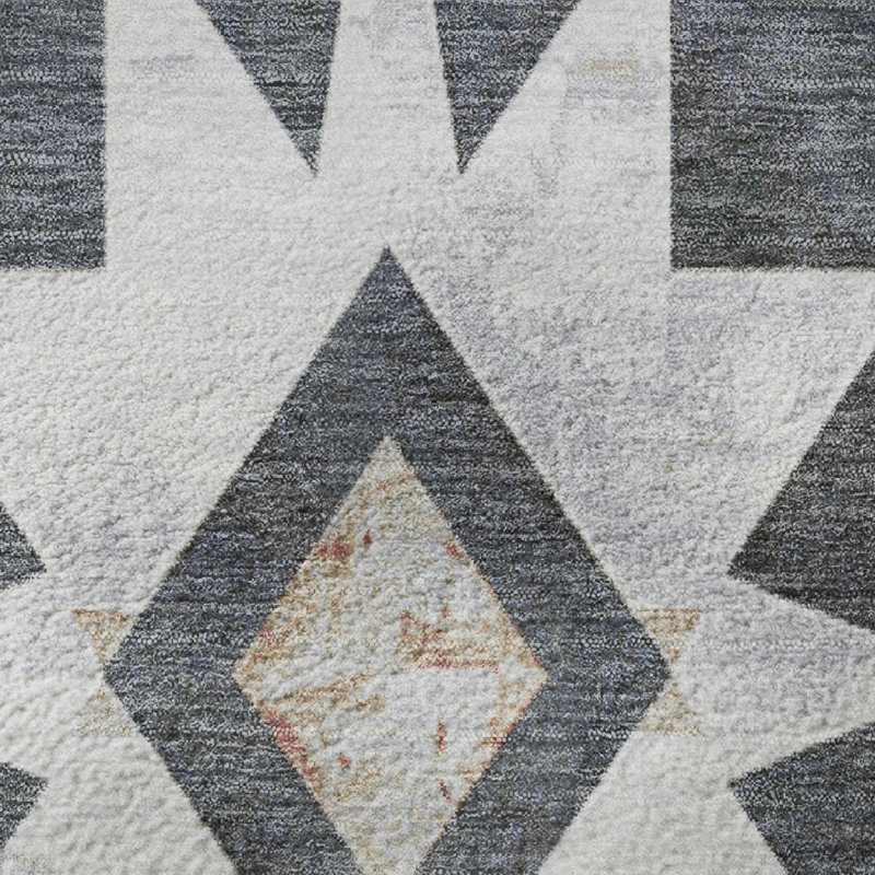 Premium Machine Washable Farolt AMF1893 Aztec Rug, Rectangle 9' x 12'