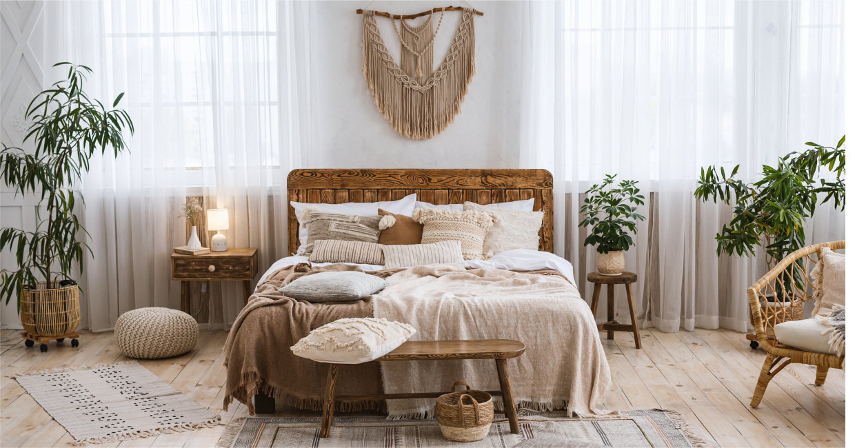 Different styles of bedding are available.