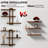 Adjustable Floating Shelves Set Of 3 - Rustic Wall Shelves For Living Room, Bathroom, Bedroom - Solid Wood With Customizable Shapes And Invisible Brackets-646254749