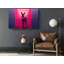 Reproduction d'art sur toile "Donkey on a Door with Pink Lights", art mural moderne pour la maison et le bureau-1277106480