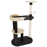  PETMAKER 3-Tier Indoor Cat Scratching Post, Black