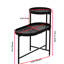 2 tables d'appoint avec rangement pour le salon - métal noir et bois