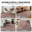 Tapis oriental rouge / beige lavable à la machine Soomin-640661414