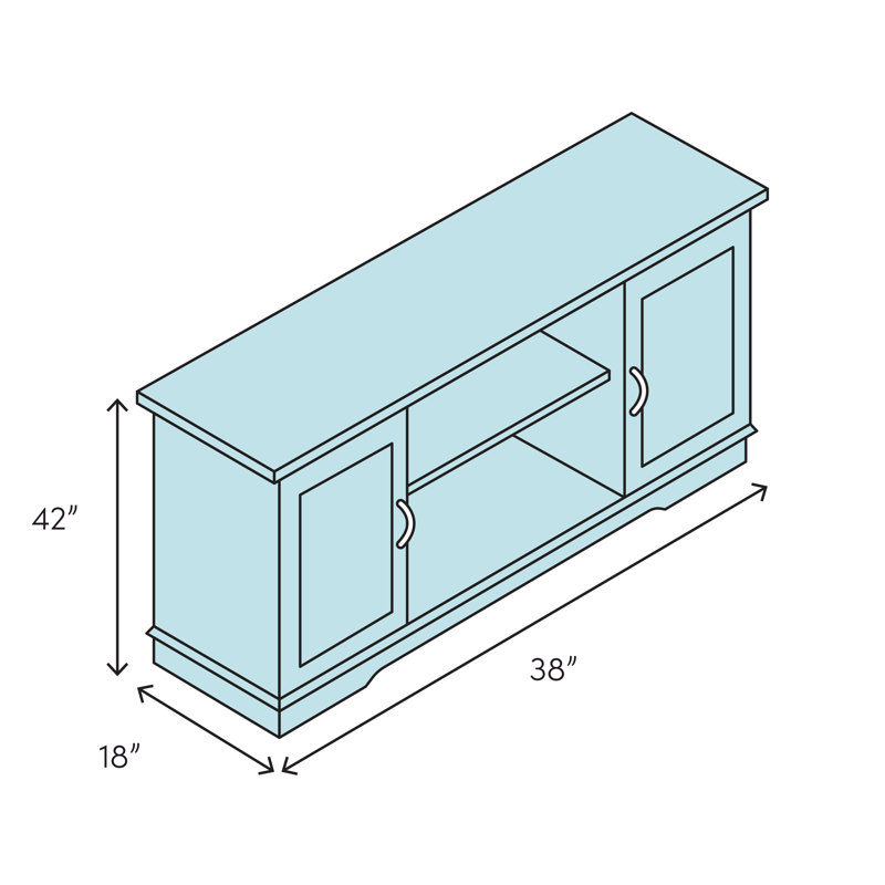 Shandi Unfinished TV Stand for TVs up to 43"