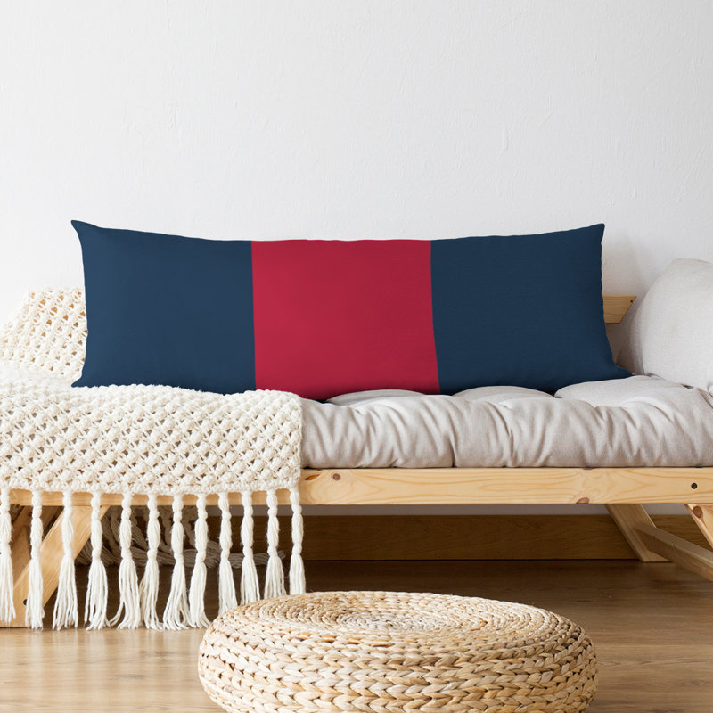 Stripes Medium Polyester/Polyfill Body Pillow, Dark Blue/Red, New England Football