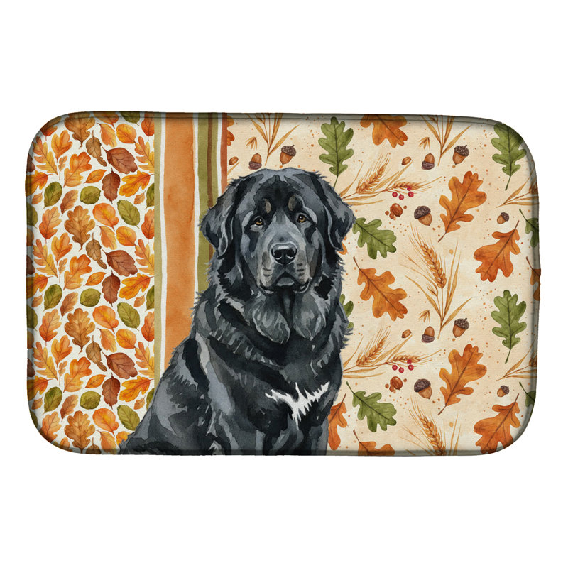 Tapis de séchage d'automne noir