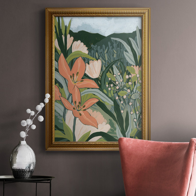Toile encadrée de qualité supérieure Spring Valley Blooms I - prête à être accrochée, H 27 po x l 18 po