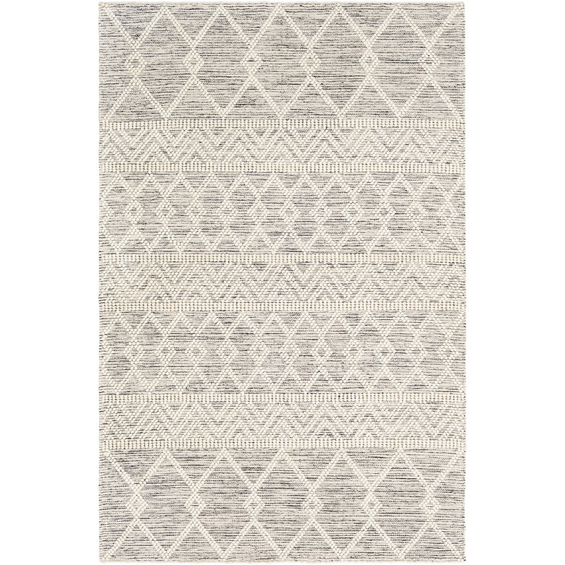 Hygge Textured Wool Hand Woven Area Rug, Rectangle 183 x 274 cm