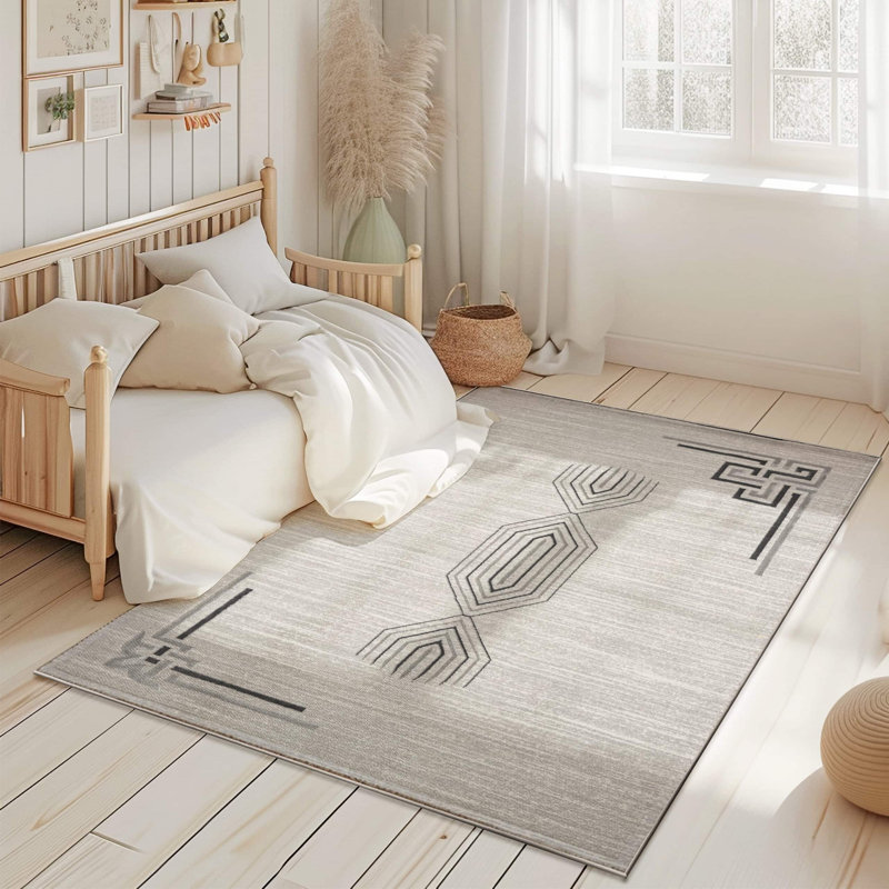 Modern Minimalist Abstract Rug Contemporary 9X12 Area Rug For Living Room Carpet, Rectangle 9'2" x 12'6"