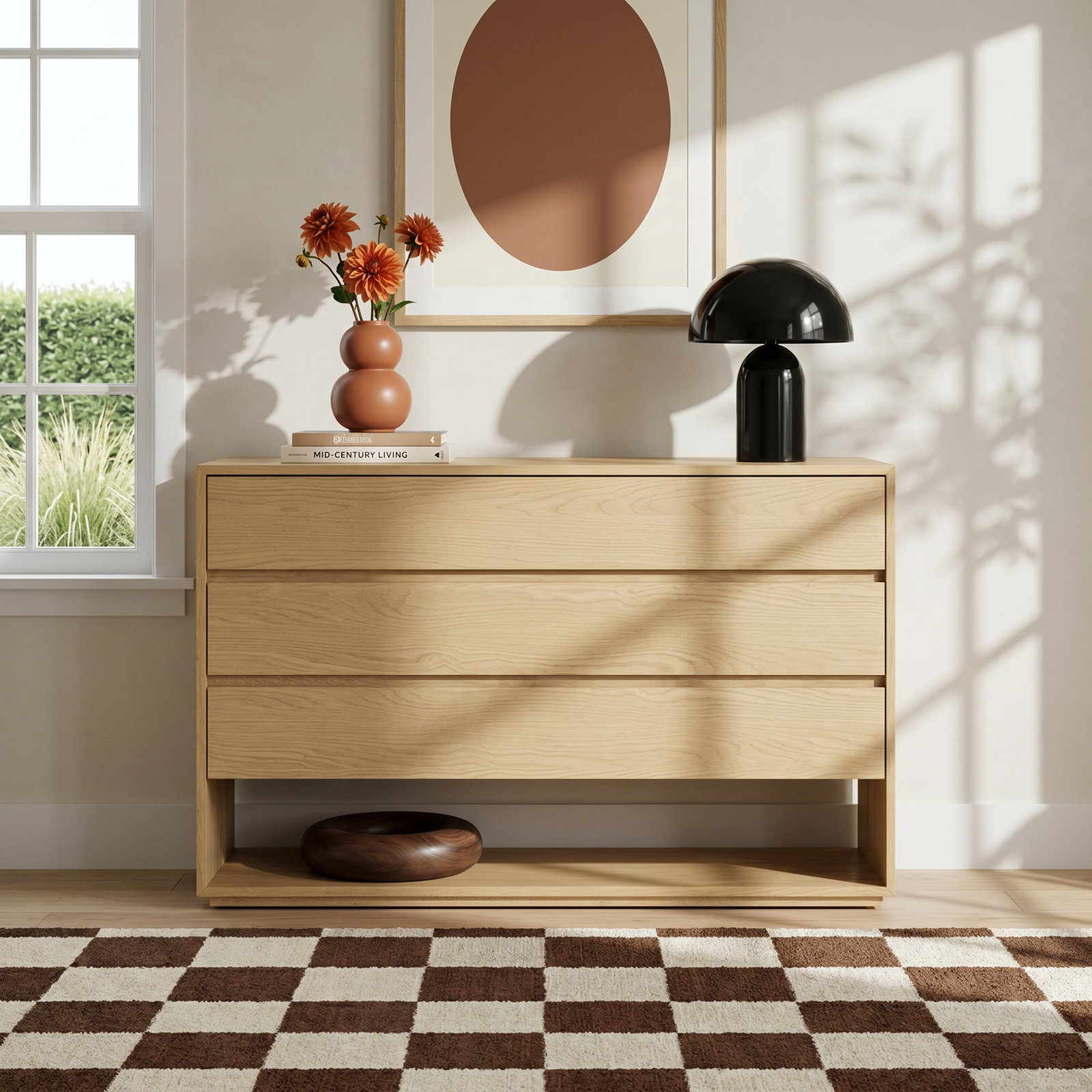 Nordic 3- Drawer Dresser, Tan