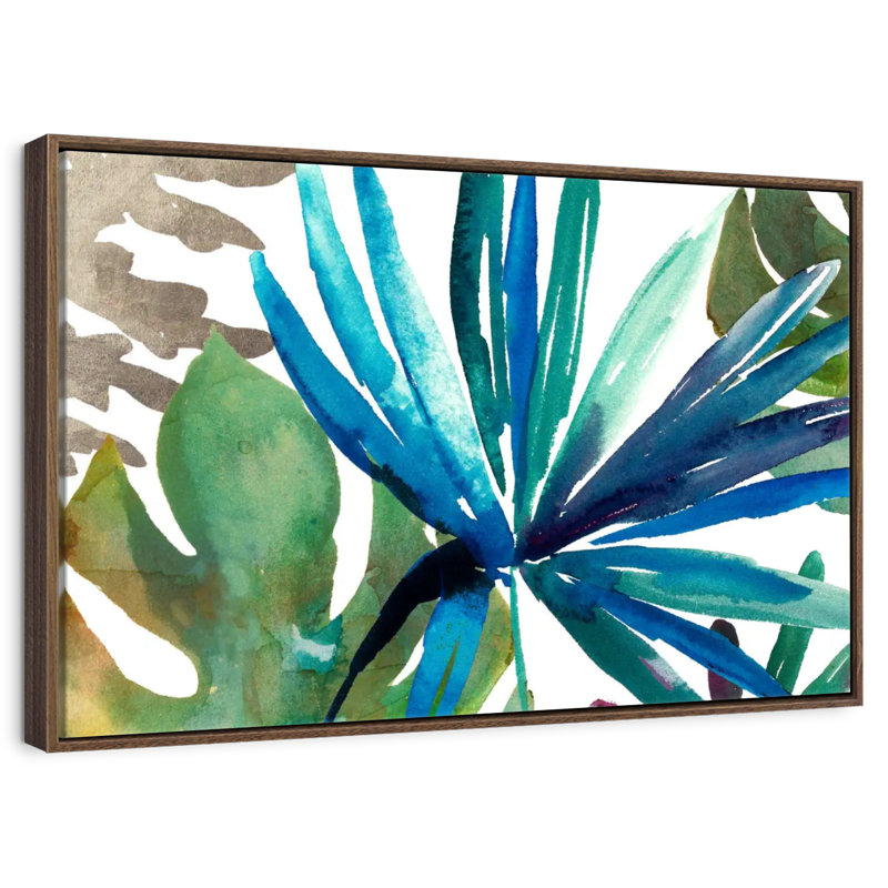 Tropic Sway I, 43 po x 29 po, Cadre flottant en noyer