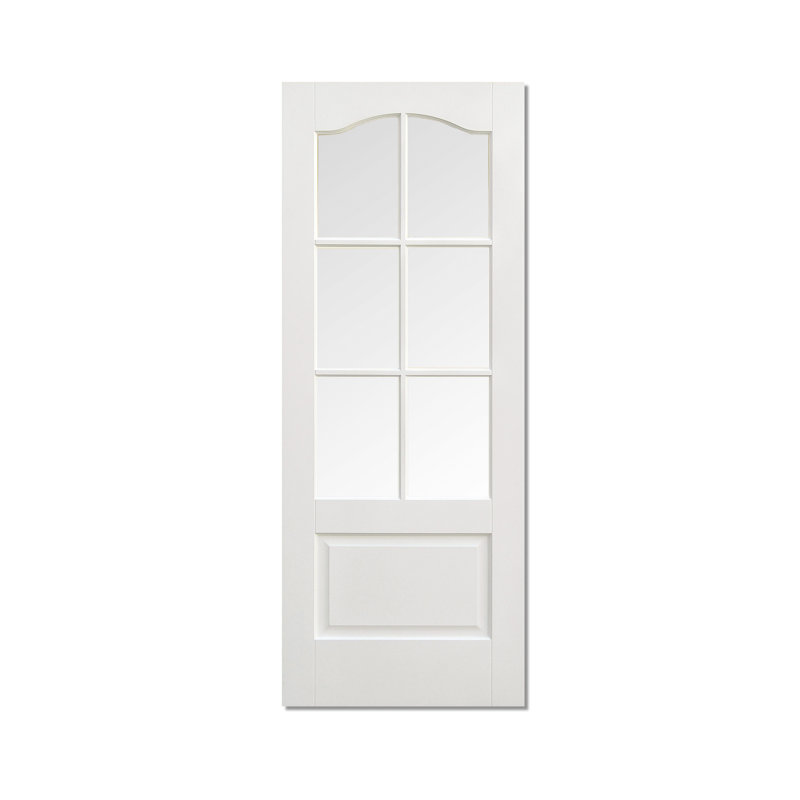 Kent Clear Bevelled Glazed Primed White Internal Door, 203.2 cm H x 81.3 cm W x 3.5 cm D