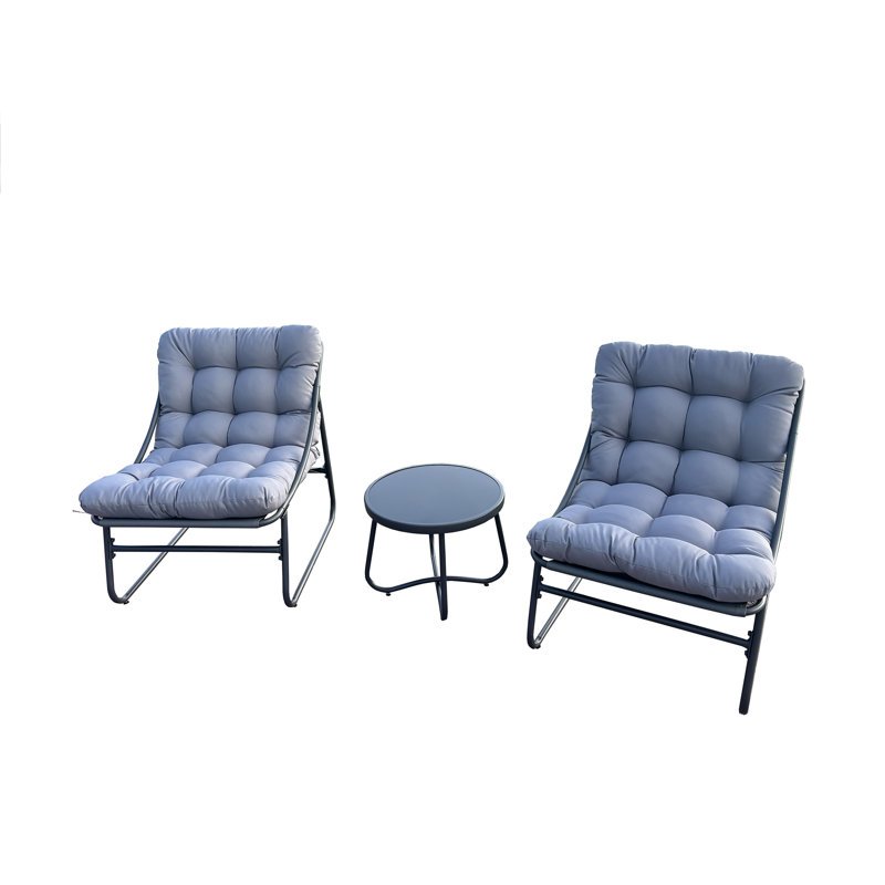 Deko Living Outdoor Modular Bistro Set  Cushion Set, Gray