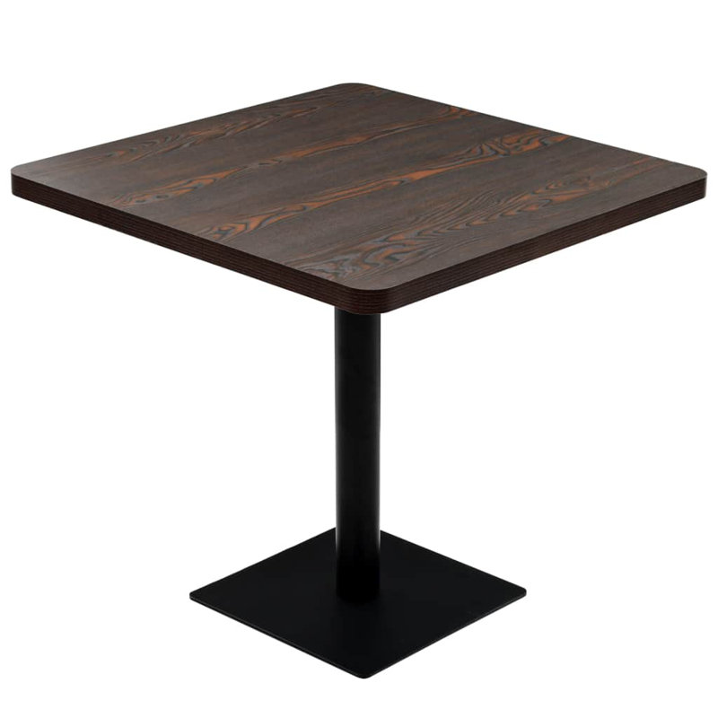 Stalvey Metal Base Dining Table, Dark Ash