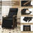 Patio Wicker Recliner Chair With Adjustable Backrest & Footrest Flip Side Table-1283297657