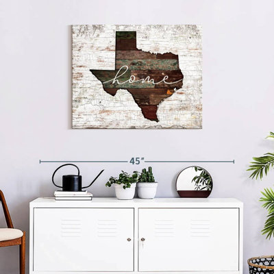 " Texas Home Map Canvas Print " by Jorge S