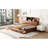 Full Size Wooden Daybed In Walnut Hue With 3 Storage Drawers, Board And Sockets For Relaxing Time Of Finish Soft Top Personal-624556411-624556409