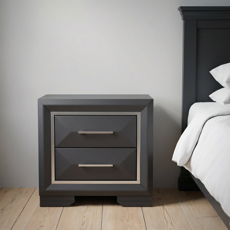 Lemvig Black Nightstand Set Of 2