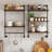 Wall Mounted Shelves with 3 hooks