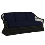 Soho 81.75" Wide Outdoor Wicker Patio Sofa with Cushions