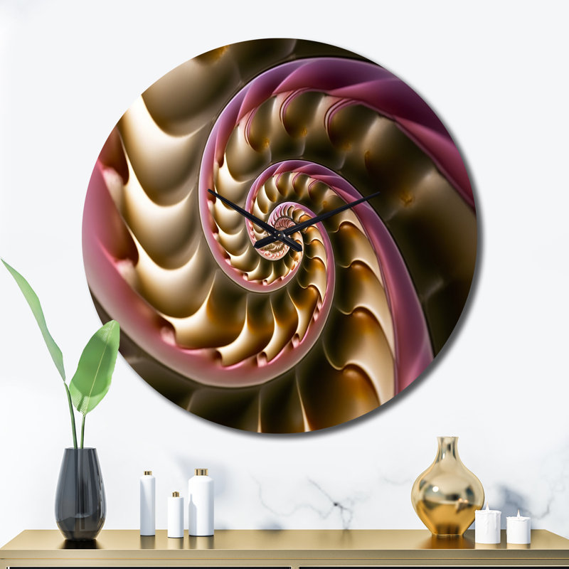 Horloge murale Fractal Spiral, Très grand