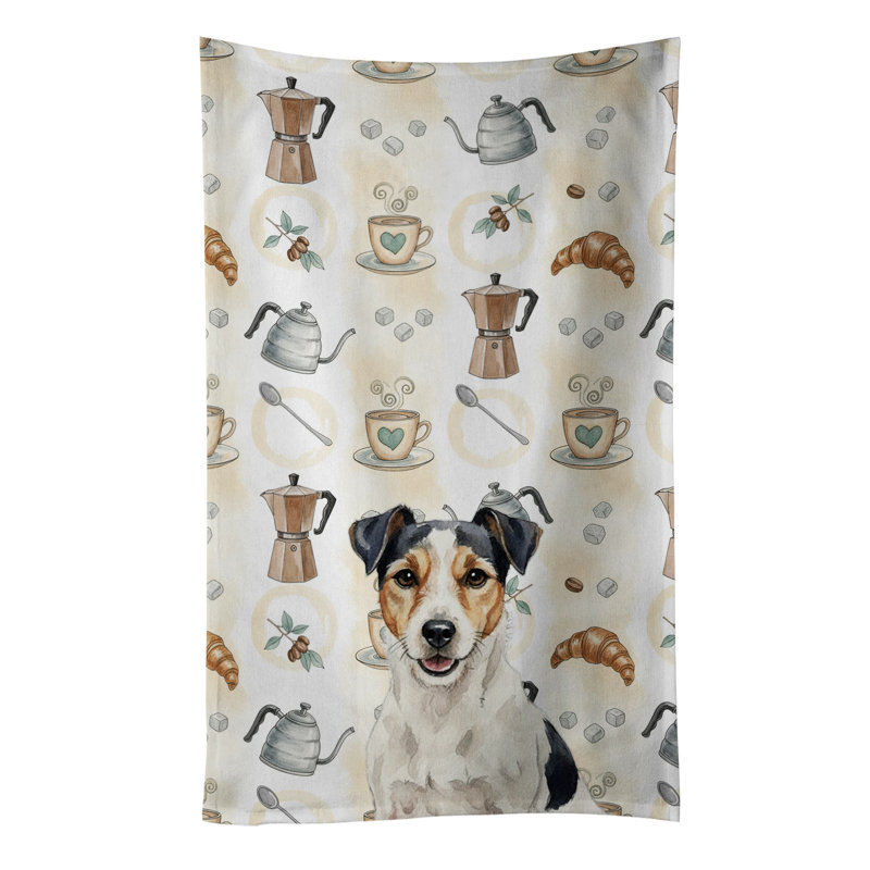 Parson Russell Terrier Coffee Bar Kitchen Towel, Parson Russell Terrier