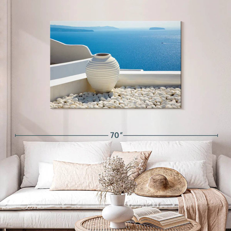 Gillard Peaceful Santorini, H 30 po x l 45 po