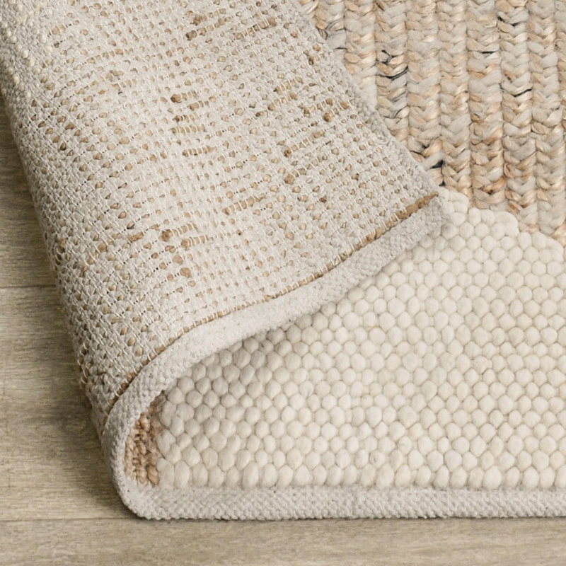 Bondo Hand Woven Area Rug, Rectangle 5' x 8'