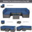 Wicker 6 - Person Garden Lounge Set With Cushions And Cover