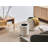 BEREA 40cm Wide Round Solid Colour Pouffe Ottoman with Storage