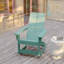Chaise berçante moderne en résine de polyester à 2 lattes Adirondack pour l'intérieur et l'extérieur-1979076830